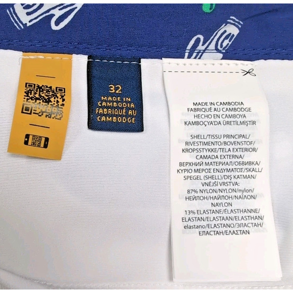 Polo Ralph Lauren Golf Shorts Mens 32 Blue Print Tailored Fit Built In Liner NWT - Picture 10 of 16